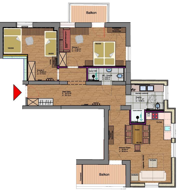 Appartements Rofan マウラッハ 部屋 写真